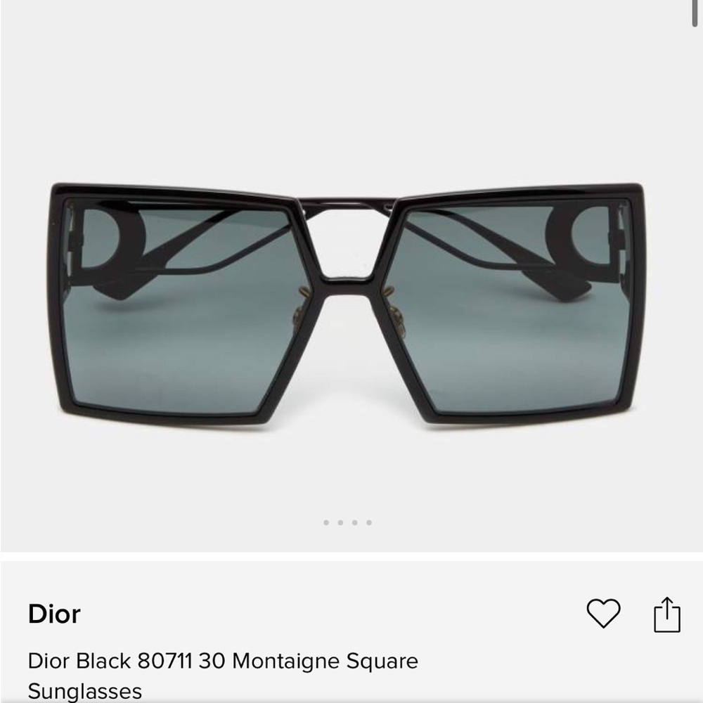Dior Black Square Sunglasses 80711 Montaigne Square